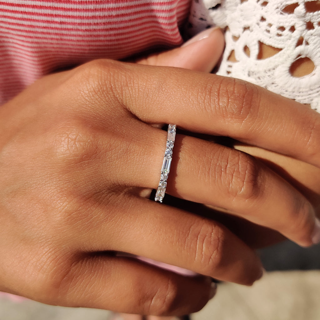 Full Eternity Baguette Cut Wedding band