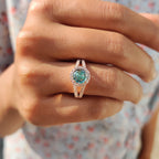 Portuguese Cut Engagement Ring With Halo Style