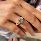 Portuguese Cut Engagement Ring With Halo Style