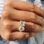 Oval and Princess Cut Moissanite Toi Et Moi Ring