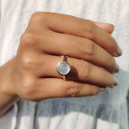 Portuguese Cut Bezel Set Engagement Ring