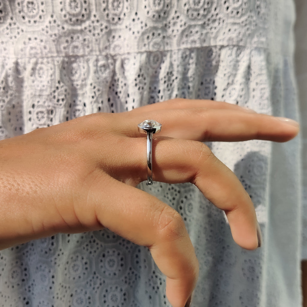 Old European Cut Bezel Engagement Ring