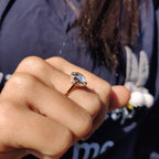 Cushion Rose Cut Solitaire Engagement Ring
