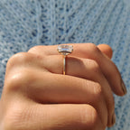Emerald Cut Solitaire Ring - Yellow Gold