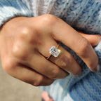Emerald Cut Solitaire Ring - Yellow Gold