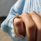 Oval Cut Hidden Halo Ring