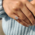 Oval Cut Hidden Halo Ring