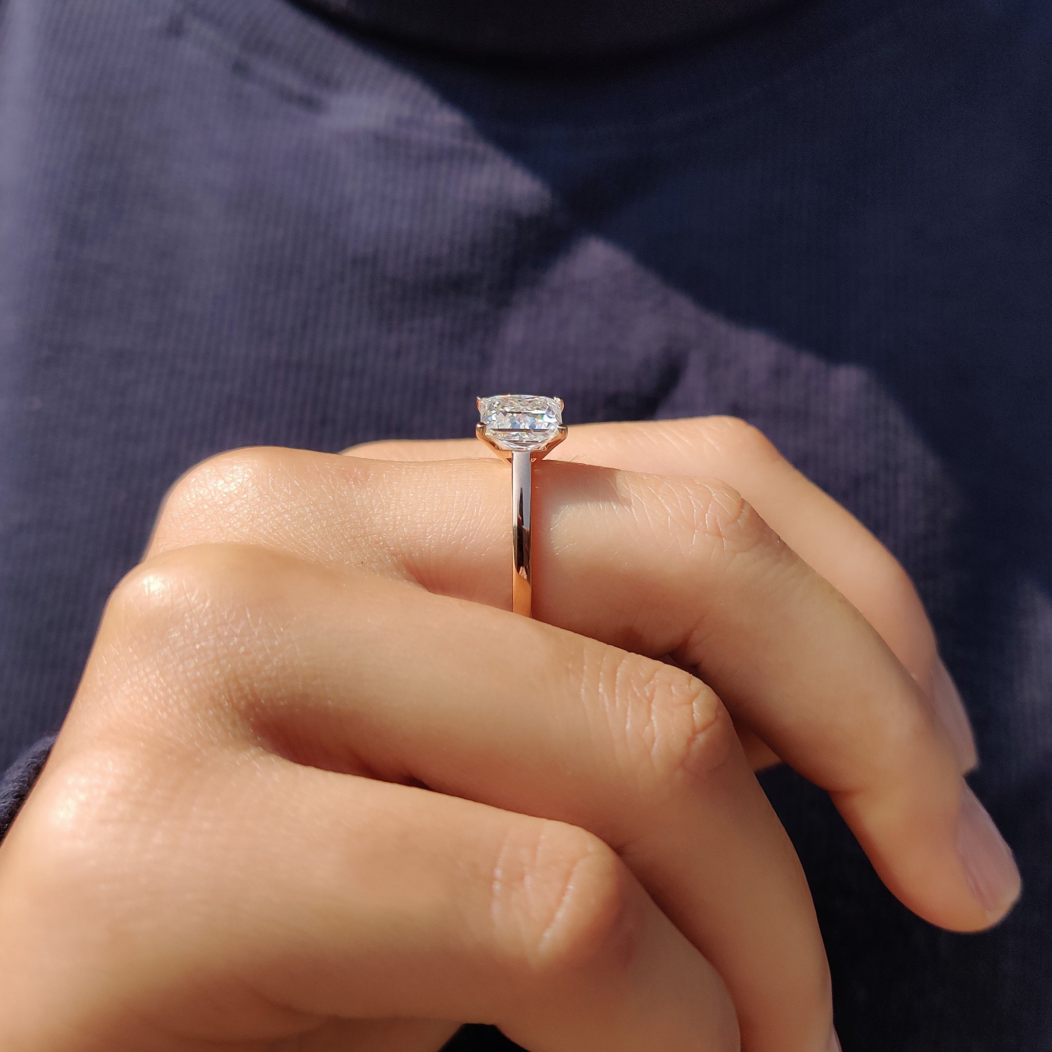 Princess Cut Engagement Ring In Solitaire Setting