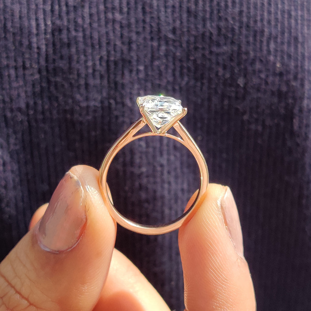 Princess Cut Engagement Ring In Solitaire Setting