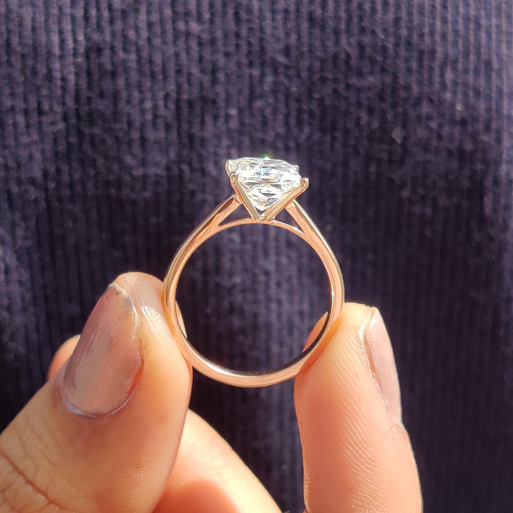 Princess Cut Engagement Ring In Solitaire Setting