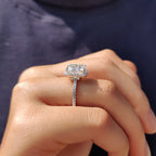 Cushion Cut Engagement Ring In Halo Style