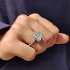 Cushion Cut Engagement Ring In Halo Style