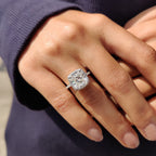 Cushion Cut Engagement Ring In Halo Style