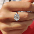 Oval Shaped Diamond Ring In East West Style