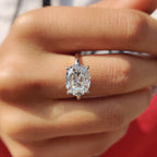 Oval Shaped Diamond Ring In East West Style