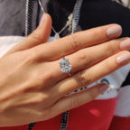 Oval Shaped Diamond Ring In East West Style