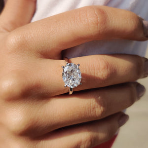 East West Oval Engagement Ring