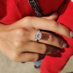 Oval Shaped Diamond Ring In East West Style