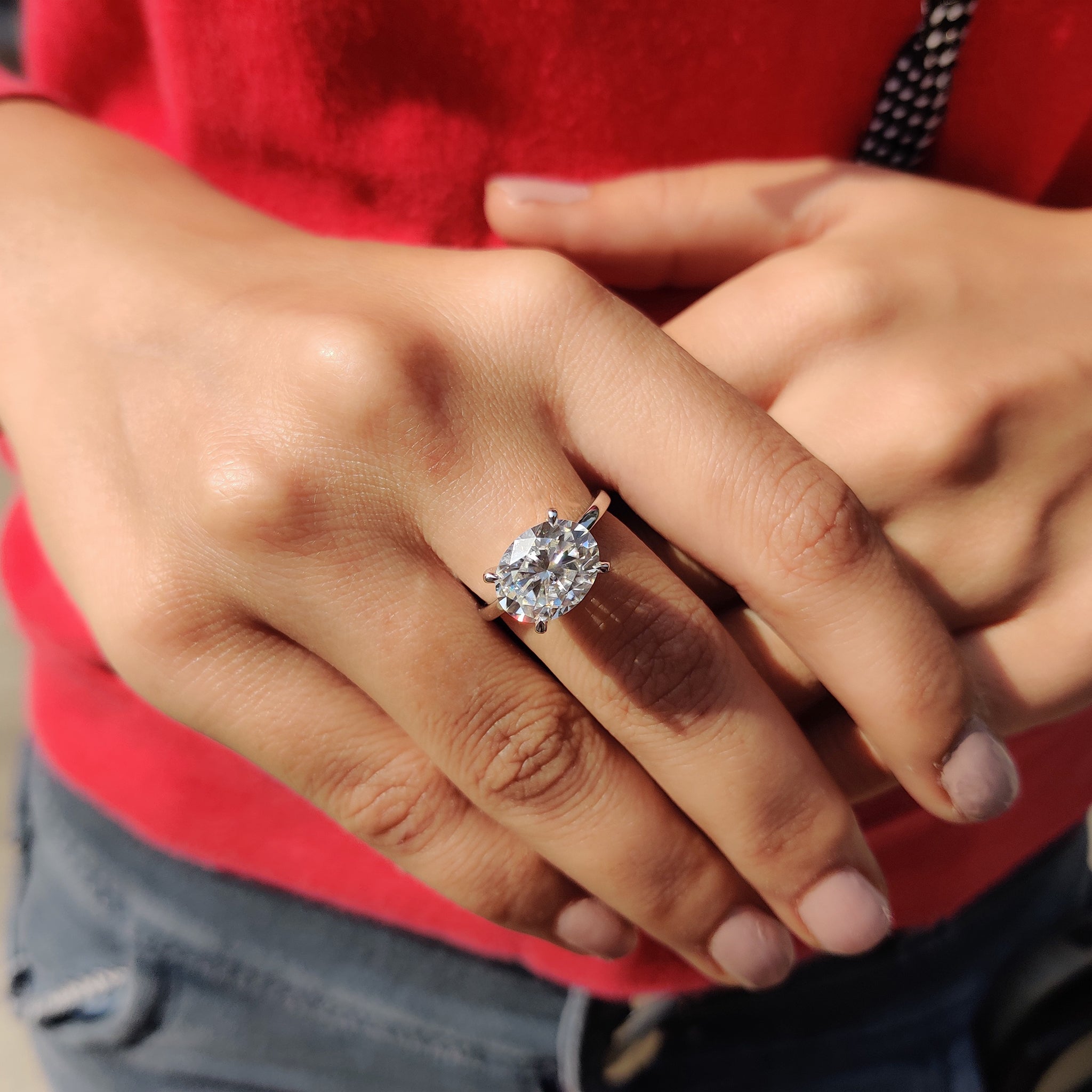 Oval Shaped Diamond Ring In East West Style Secondary image