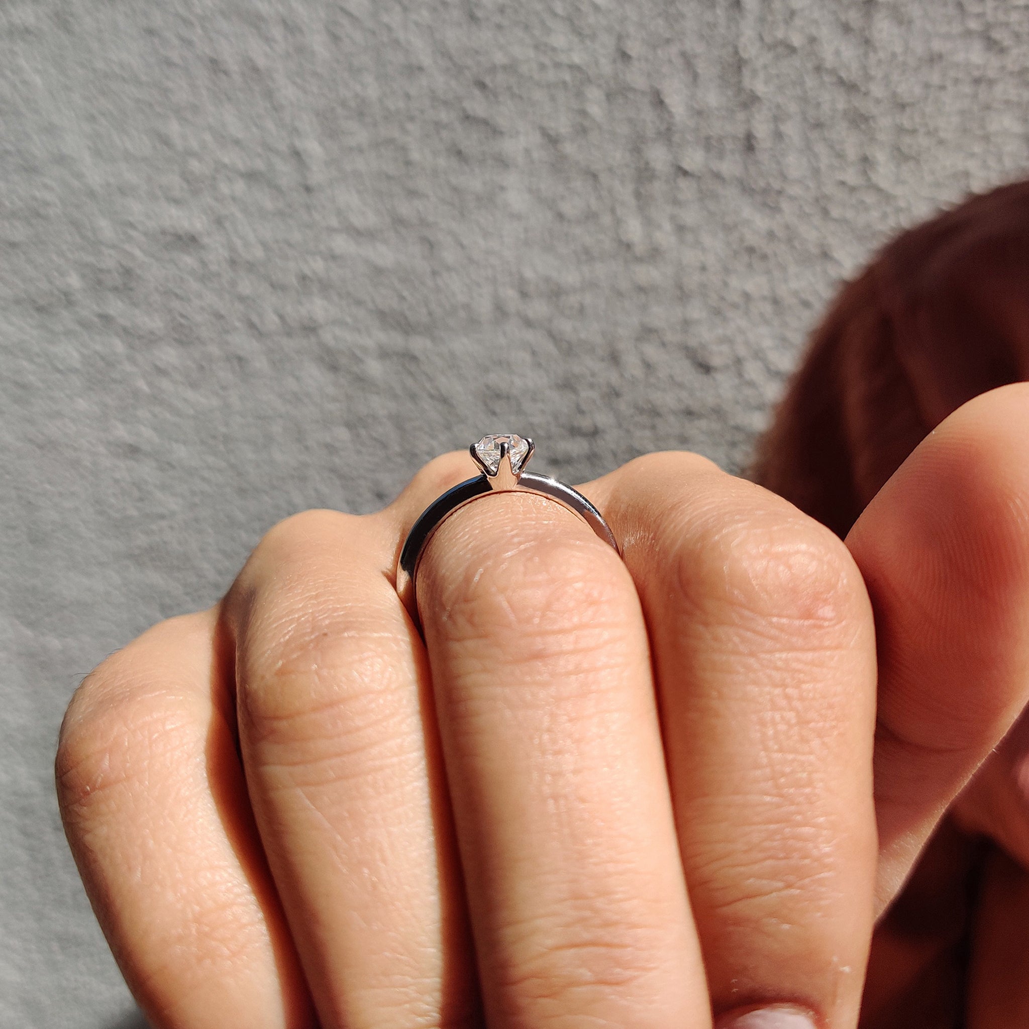 Round Old European Cut Solitaire Engagement Ring