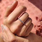 Round Cut Twisted Diamond Wedding Band