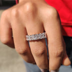 Rose Gold Radiant Cut Eternity Band