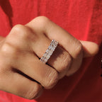 Radiant Cut Wedding Band - Full Eternity Setting