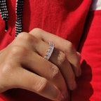 Rose Gold Radiant Cut Eternity Band