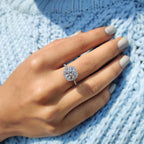 2 Carat Round Cut Diamond Ring in Cathedral Setting