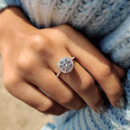 2 Carat Round Cut Diamond Ring in Cathedral Setting