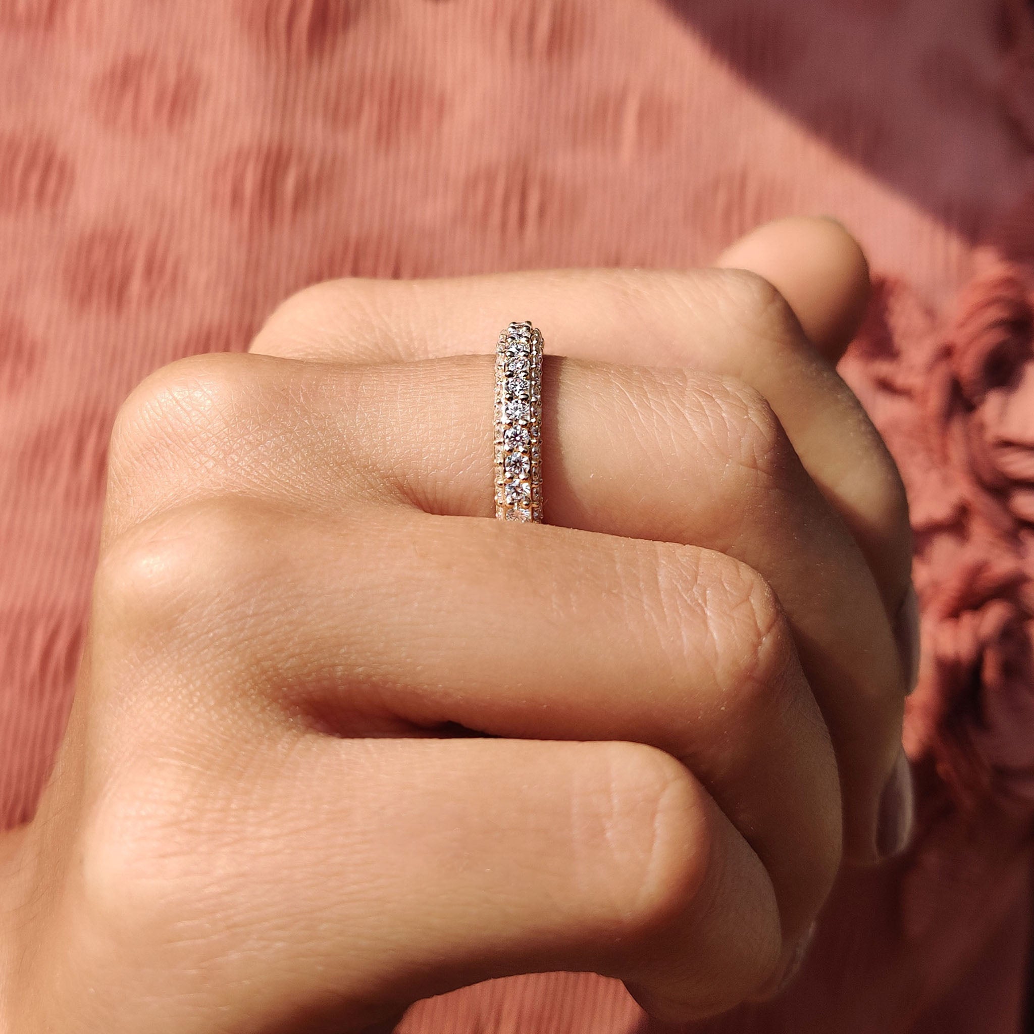 Round Cut Full Eternity Band
