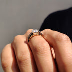 Emerald Engagement Ring With Baguette Side Stone