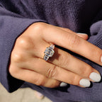 Emerald Engagement Ring With Baguette Side Stone