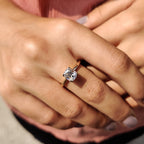 Cushion Old Mine Cut Solitaire Engagement Ring