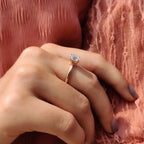 Cushion Old Mine Cut Solitaire Engagement Ring