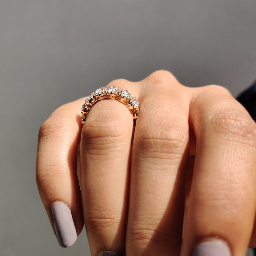 Oval Wedding Band With Halo Style