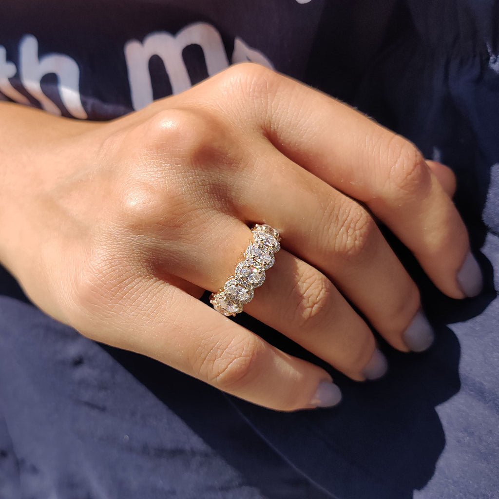 Oval Wedding Band With Halo Style