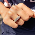 Oval Wedding Band With Halo Style