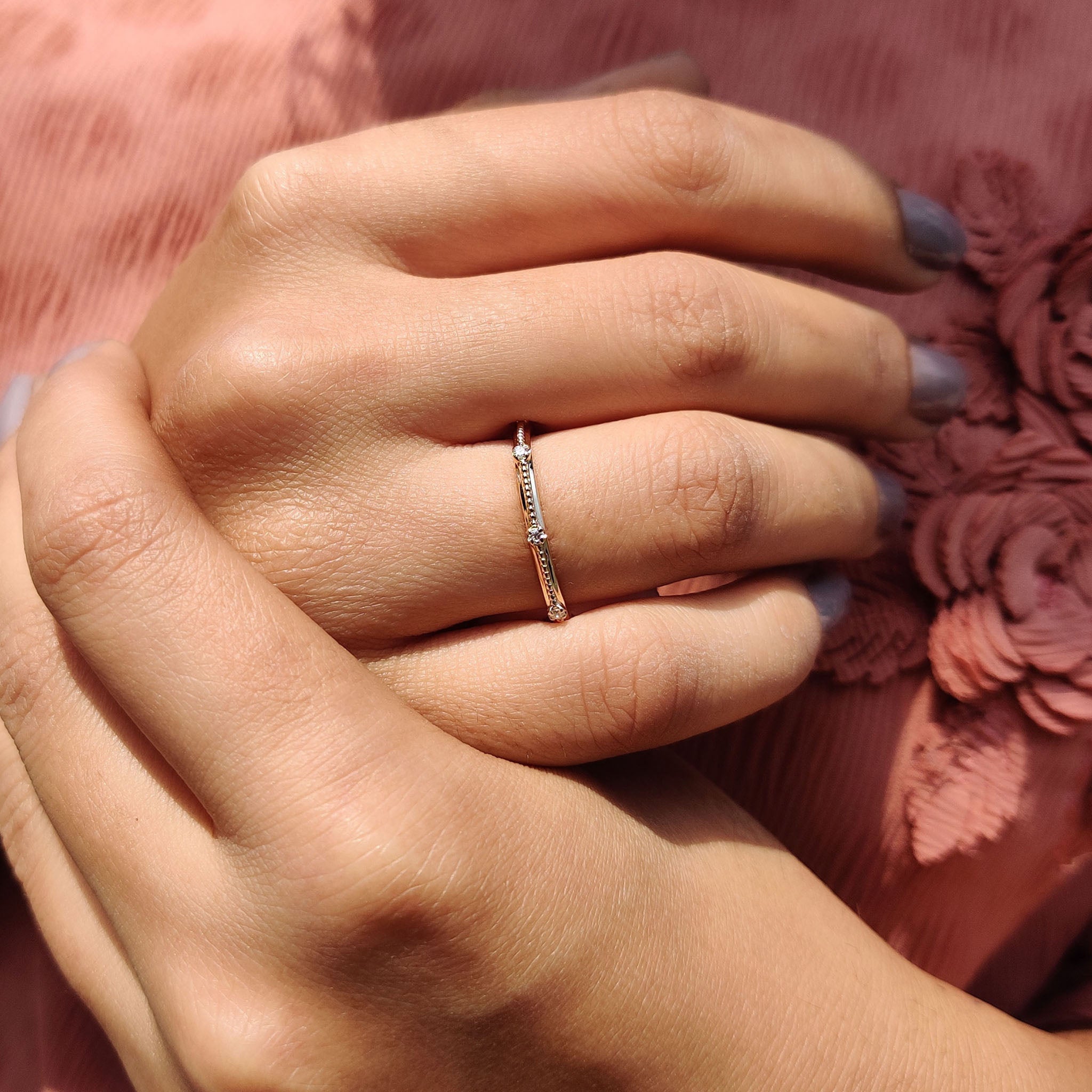 Round Wedding Band With Milgrain Setting
