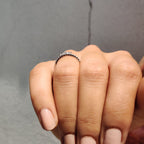 Tiara Wedding Band With Marquise and Round Moissanite