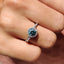 Twisted Ring - Round Halo Diamond Style