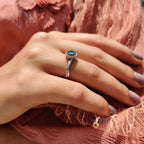 Twisted Ring - Round Halo Diamond Style