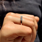 Half Eternity Round Moissanite Wedding Band