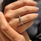Half Eternity Round Moissanite Wedding Band