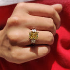 Canary Yellow Radiant Cut Engagement Ring