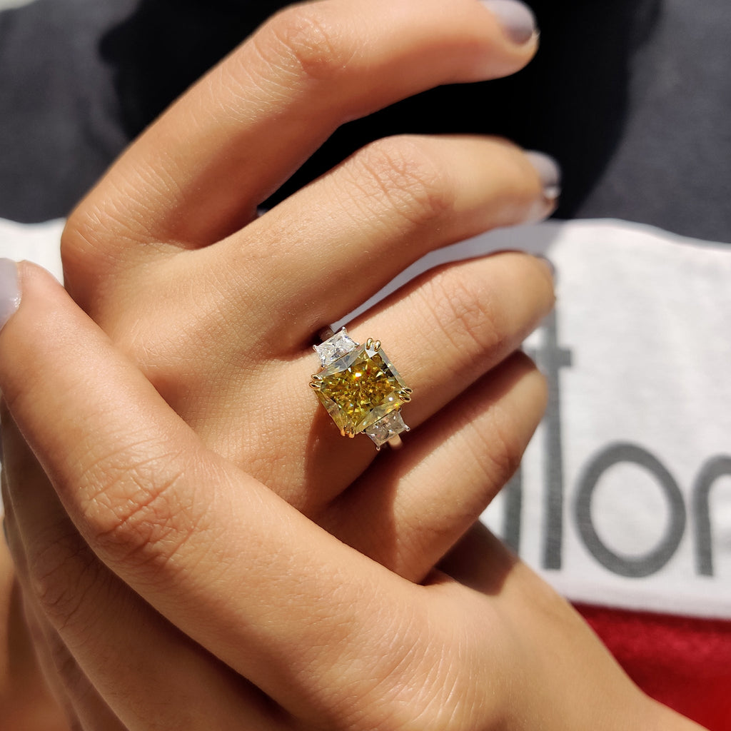 Canary Yellow Radiant Cut Engagement Ring