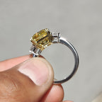 Canary Yellow Radiant Cut Engagement Ring