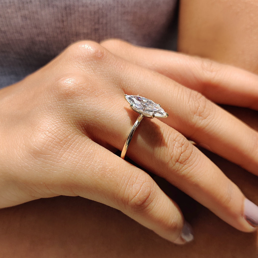 Marquise Engagement Ring In Solitaire Setting