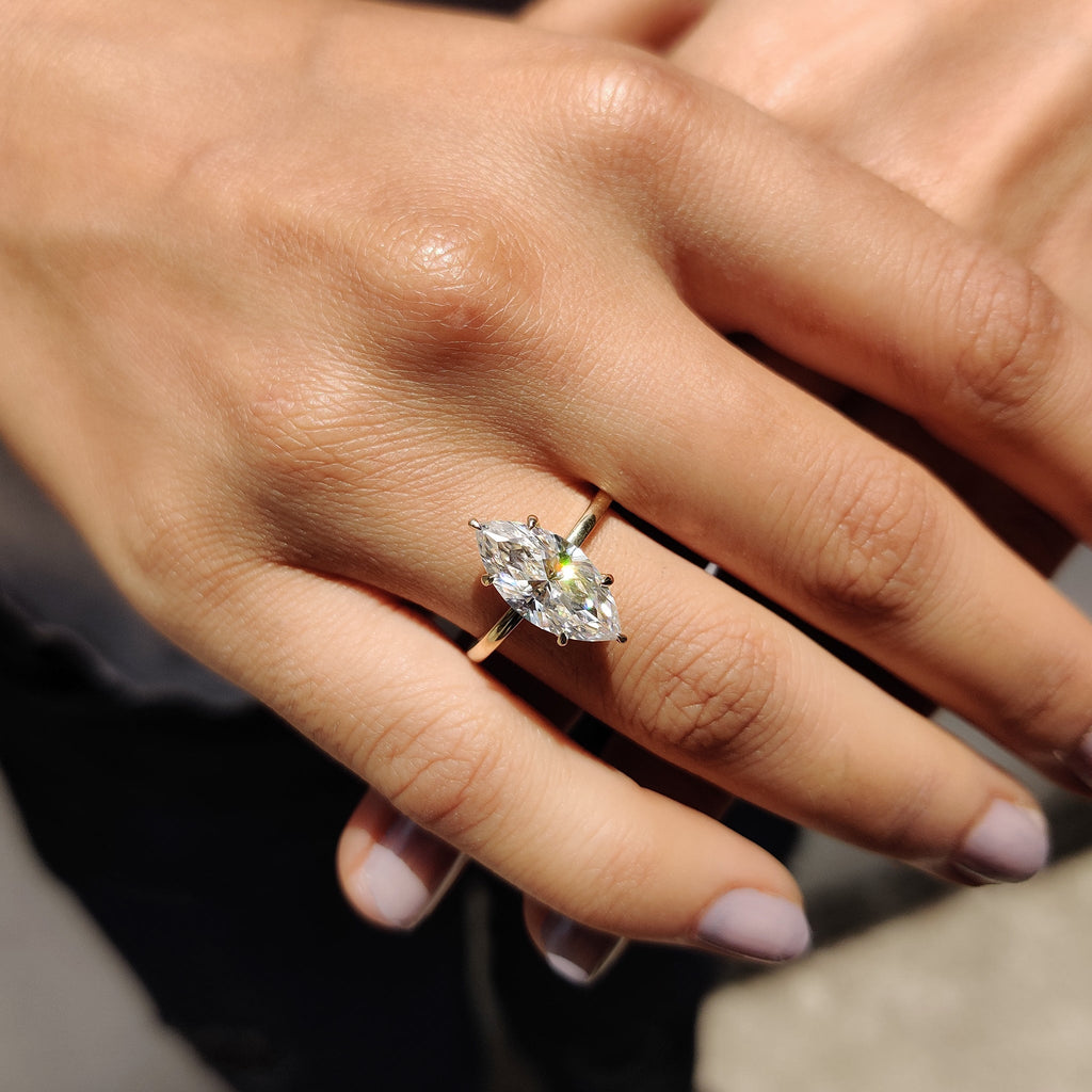 Marquise Engagement Ring In Solitaire Setting