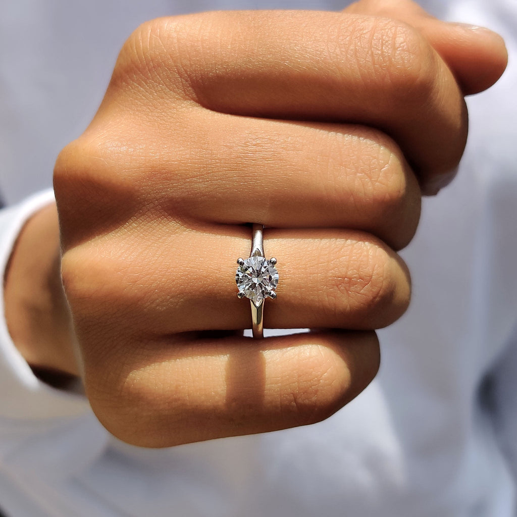 White Gold Solitaire Engagement Ring